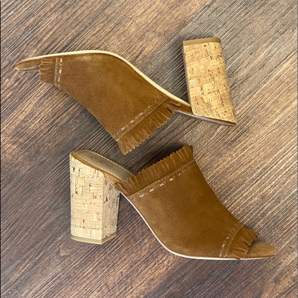 Tory Burch Huntington Fringe Suede Mules 7M 2010 - Picture 8 of 14